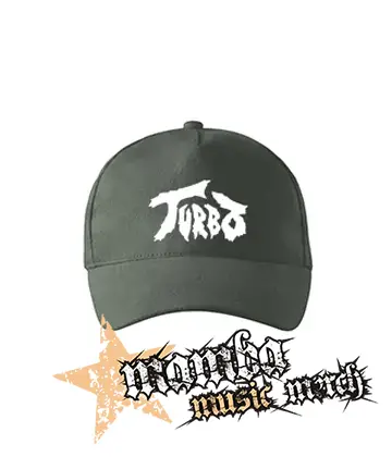 TURBO - Logo White - šiltovka vo farbe tmavá bridlica