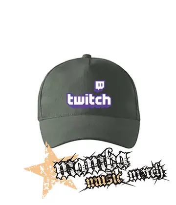 TWITCH - Purple Logo Sign - šiltovka vo farbe tmavá bridlica