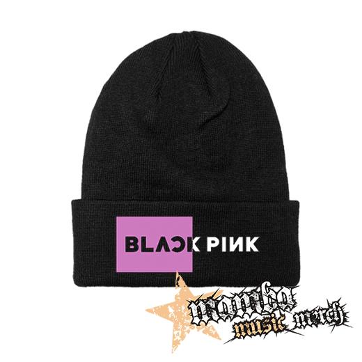 BLACKPINK - Pink Square Crest B&W - zimná čiapka 
