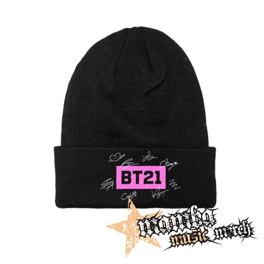 BT21 - Logo Signature - zimná čiapka 
