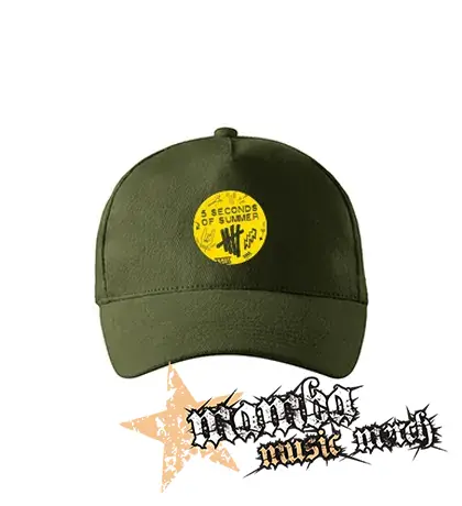 5 SECONDS OF SUMMER - Scribble Logo - zelená šiltovka "military green"