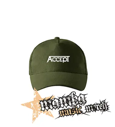 ACCEPT - Logo - zelená šiltovka "military green"