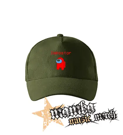 AMONG US - Impostor - zelená šiltovka "military green"