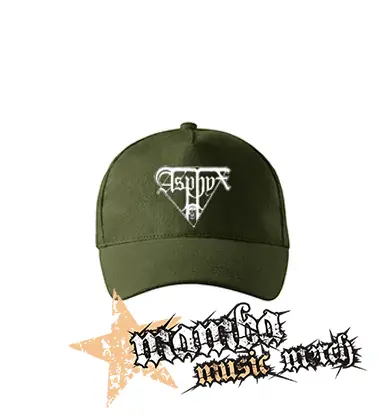 ASPHYX - Logo - zelená šiltovka "military green"