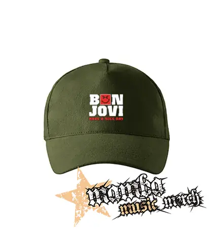BON JOVI - Have A Nice Day - zelená šiltovka "military green"