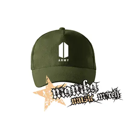 BTS - BANGTAN BOYS - Army Logo - zelená šiltovka "military green"