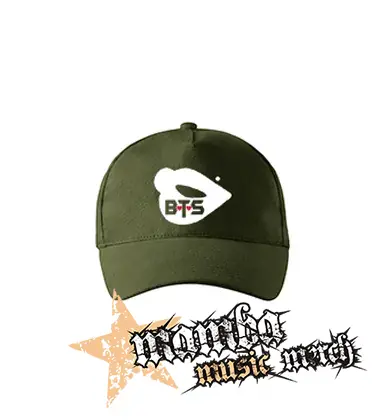 BTS - BANGTAN BOYS - Lips - zelená šiltovka "military green"