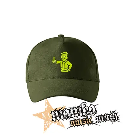 FALLOUT - Vault Boy Green - zelená šiltovka "military green"