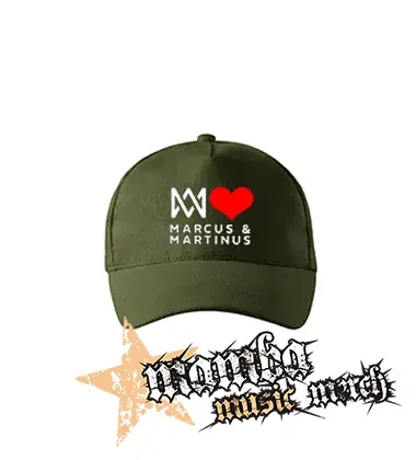 I LOVE MARCUS & MARTINUS - Motive 1 - zelená šiltovka "military green"