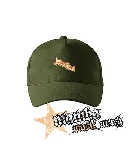 JUDAS PRIEST - Orange Yellow Classic Logo - zelená šiltovka "military green"