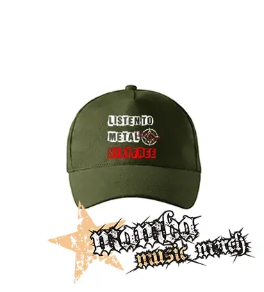 LUNATIC GODS - Listen To Metal Stay Free Motive 4 - zelená šiltovka "military green"