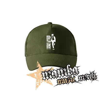 MICHAEL JACKSON - King Of Pop - zelená šiltovka "military green"