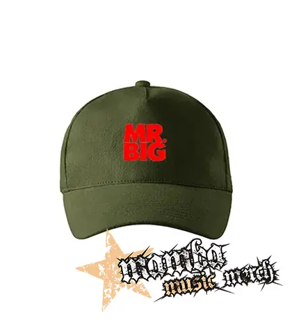 MR BIG - Logo Red White - zelená šiltovka "military green"