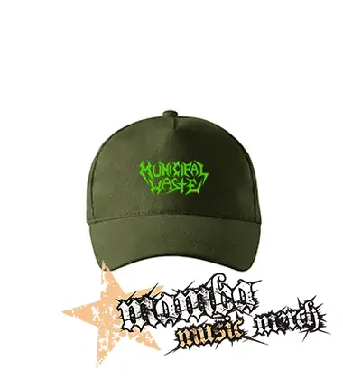MUNICIPAL WASTE - Logo Green - zelená šiltovka "military green"