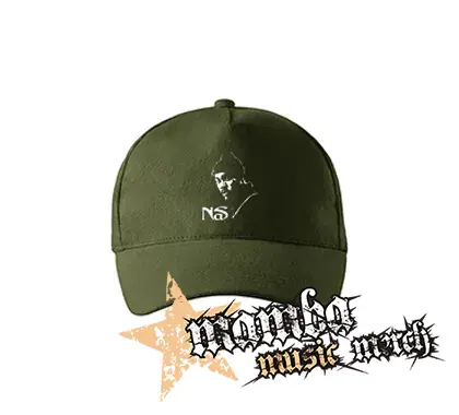 NAS - Logo & Portrait - zelená šiltovka "military green"