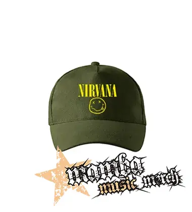 NIRVANA - Big Smile Motive 2 - zelená šiltovka "military green"