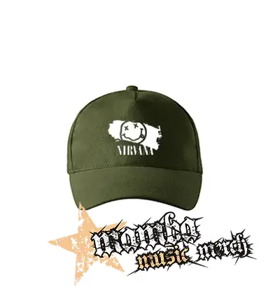 NIRVANA - Smile - zelená šiltovka "military green"
