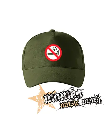 NO SMOKING - zelená šiltovka "military green"