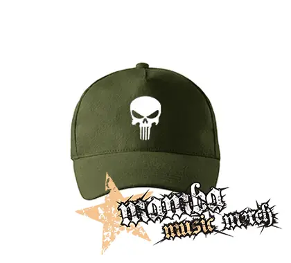PUNISHER - Skull - zelená šiltovka "military green"