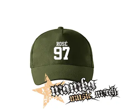 ROSÉ 97 - White Logo - zelená šiltovka "military green"