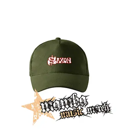 SAXON - Logo - zelená šiltovka "military green"