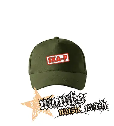 SKA-P - Red Logo - zelená šiltovka "military green"