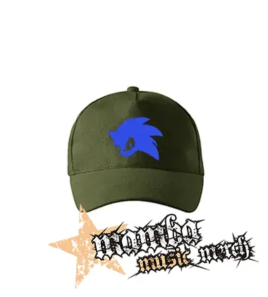 SONIC THE HEDGEHOG - Face - zelená šiltovka "military green"