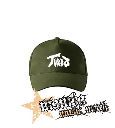 TURBO - Logo White - zelená šiltovka "military green"