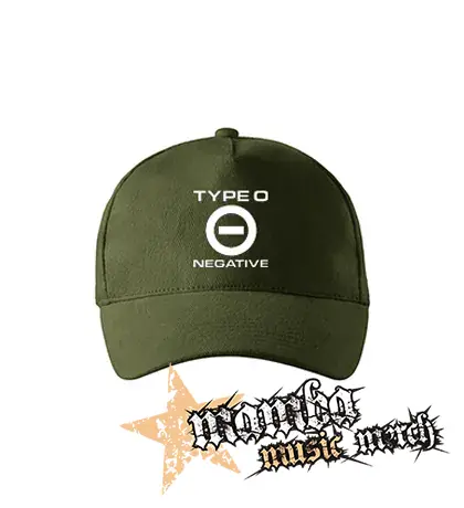 TYPE O NEGATIVE - Logo Crest - zelená šiltovka "military green"