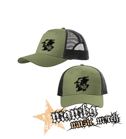2 PAC - Portrait New - olivovočierna sieťkovaná šiltovka model "Trucker Cap"