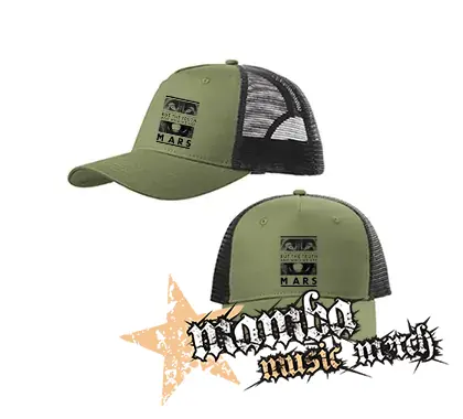 30 SECONDS TO MARS - Wolf - olivovočierna sieťkovaná šiltovka model "Trucker Cap"