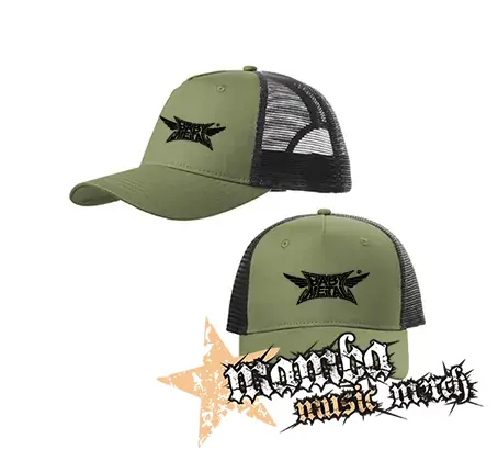 BABYMETAL - Logo - olivovočierna sieťkovaná šiltovka model "Trucker Cap"