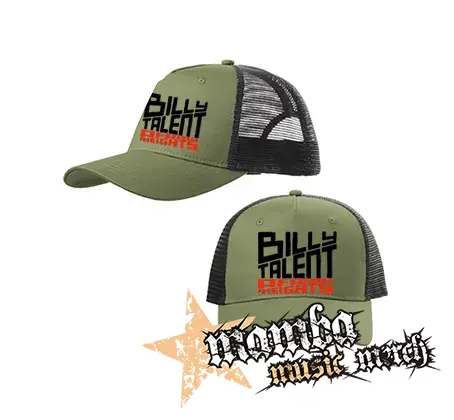 BILLY TALENT - Afraid Of Heights - olivovočierna sieťkovaná šiltovka model "Trucker Cap"