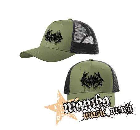 BLOODBATH - Logo - olivovočierna sieťkovaná šiltovka model "Trucker Cap"