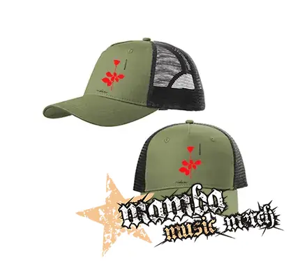 DEPECHE MODE - Violator Cover - olivovočierna sieťkovaná šiltovka model "Trucker Cap"