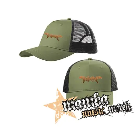 DRAGONFORCE - Logo 2 - olivovočierna sieťkovaná šiltovka model "Trucker Cap"