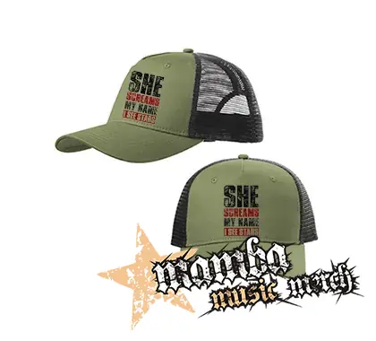 I SEE STARS - She Screams My Name - olivovočierna sieťkovaná šiltovka model "Trucker Cap"