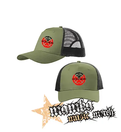 LIFE OF AGONY - Logo Symbol Crest - olivovočierna sieťkovaná šiltovka model "Trucker Cap"