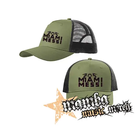 LIONEL MESSI - Miami Messi - olivovočierna sieťkovaná šiltovka model "Trucker Cap"