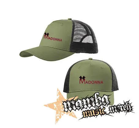 MADONNA - Logo Color - olivovočierna sieťkovaná šiltovka model "Trucker Cap"
