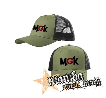 MACHINE GUN KELLY  - Logo Crest - olivovočierna sieťkovaná šiltovka model "Trucker Cap"