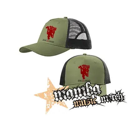 MANCHESTER UNITED - We Are United - olivovočierna sieťkovaná šiltovka model "Trucker Cap"