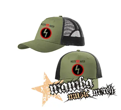 MARILYN MANSON - The Cult - olivovočierna sieťkovaná šiltovka model "Trucker Cap"