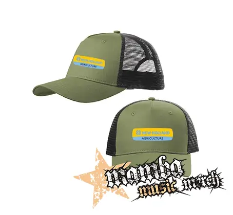 NEW HOLLAND - Agriculture Logo - olivovočierna sieťkovaná šiltovka model "Trucker Cap"