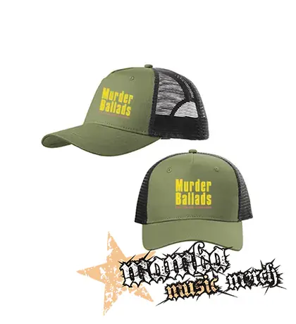 NICK CAVE - Murder Ballads - olivovočierna sieťkovaná šiltovka model "Trucker Cap"
