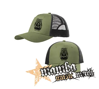 OZZY OSBOURNE - Angel Scream Forever - olivovočierna sieťkovaná šiltovka model "Trucker Cap"