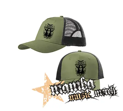 OZZY OSBOURNE - Skull Bat Forever - olivovočierna sieťkovaná šiltovka model "Trucker Cap"