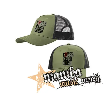 PARAMORE - Crush - olivovočierna sieťkovaná šiltovka model "Trucker Cap"