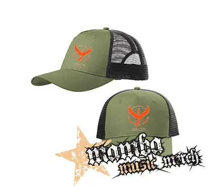 POKEMON - Valor - olivovočierna sieťkovaná šiltovka model "Trucker Cap"