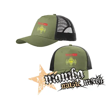 QUEENSRYCHE - Operation Mindcrime Crest - olivovočierna sieťkovaná šiltovka model "Trucker Cap"